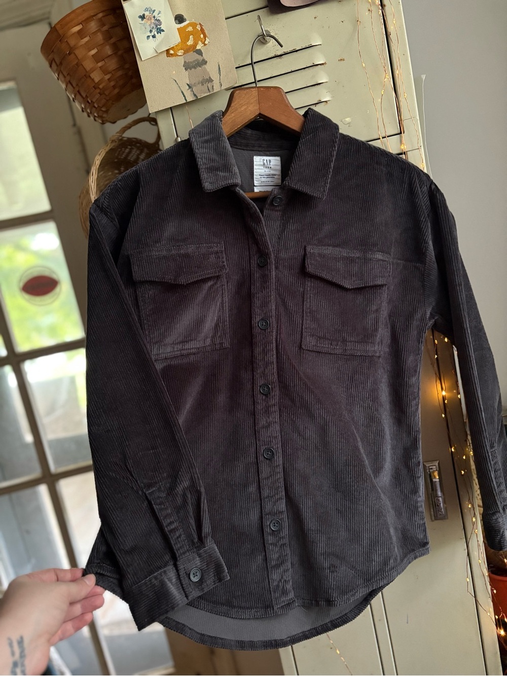 Teen Oversized Corduroy Shirt